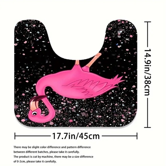 4pc Pink Flamingo Bathroom Set NWT - Picture 10 of 11